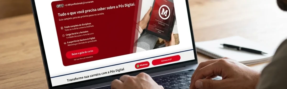 Nova seção de captura de leads com o Guia Completo do Curso